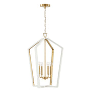 Capital Lighting - 344541WM - Four Light Pendant - Maren - Flat White and Matte Brass