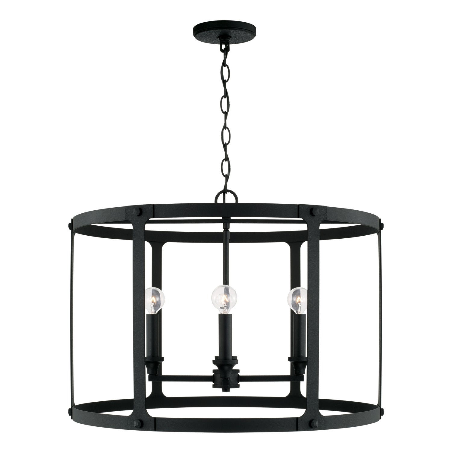 Capital Lighting - 344941BI - Four Light Pendant - Brennen - Black Iron