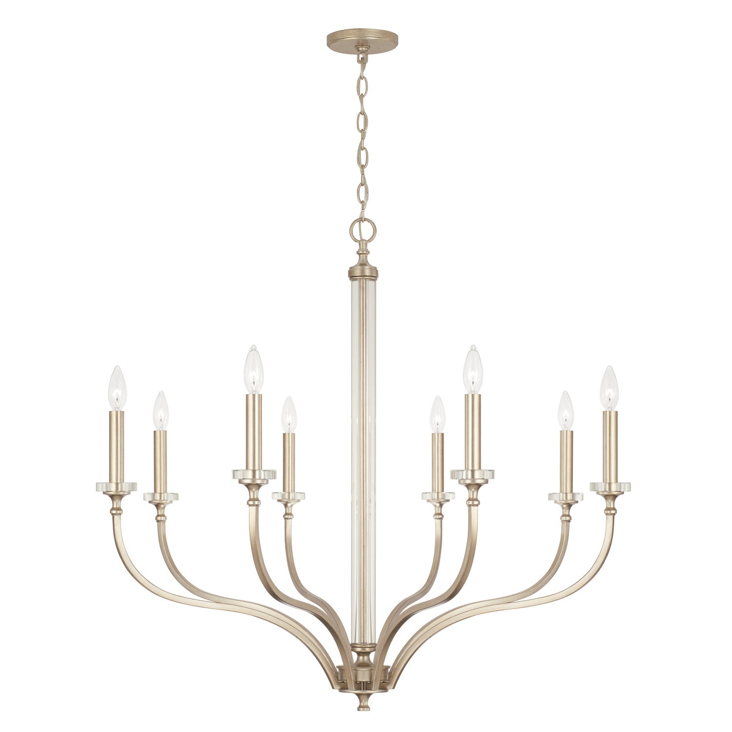 Capital Lighting - 444881BS - Eight Light Chandelier - Breigh - Brushed Champagne