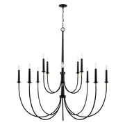 Capital Lighting - 445601KB - 12 Light Chandelier - Amara - Matte Black with Brass
