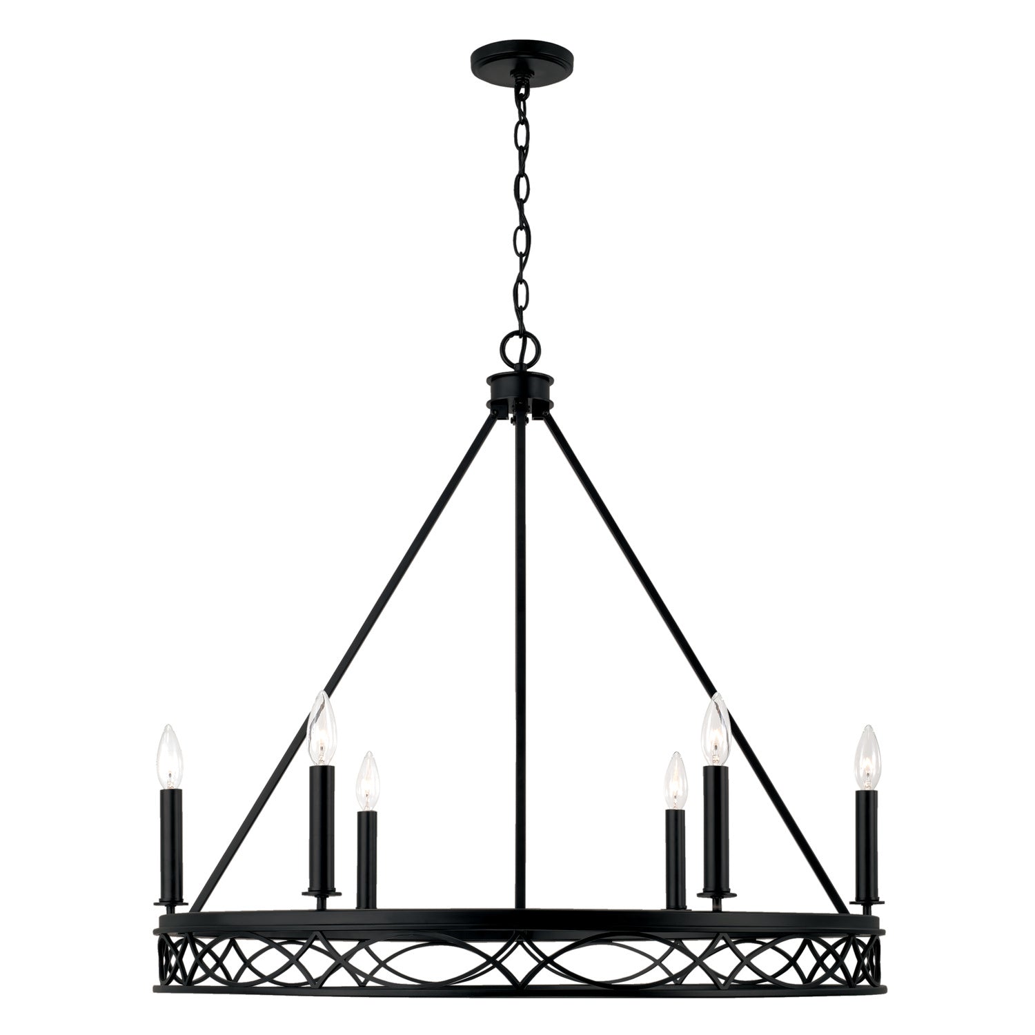 Capital Lighting - 445761MB - Six Light Chandelier - Avery - Matte Black