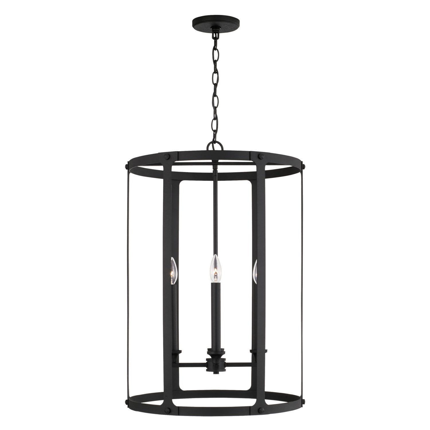 Capital Lighting - 544941BI - Four Light Foyer Pendant - Brennen - Black Iron