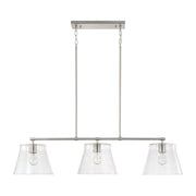 Capital Lighting - 846931BN - Three Light Island Pendant - Baker - Brushed Nickel