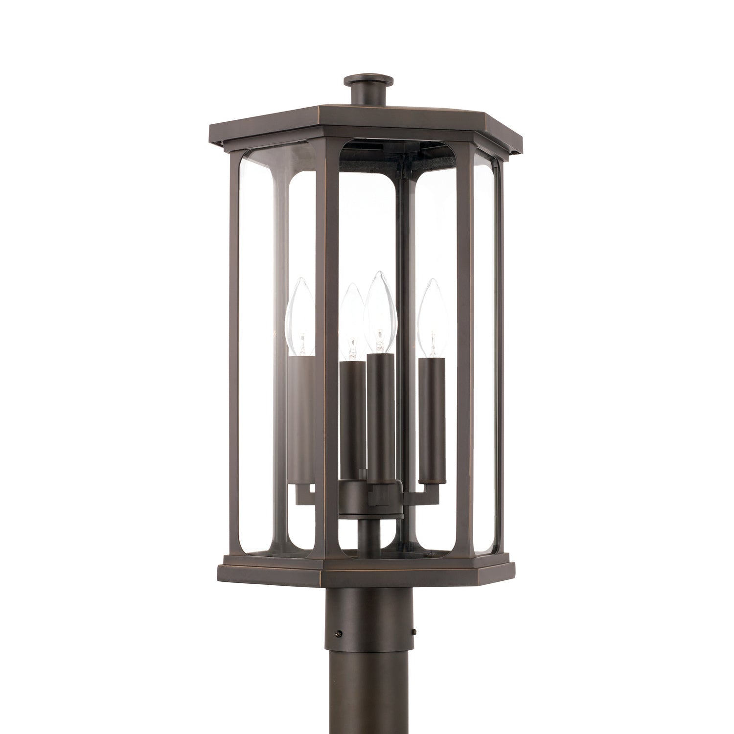 Capital Lighting - 946643OZ - Four Light Outdoor Post Lantern - Walton - Oiled Bronze