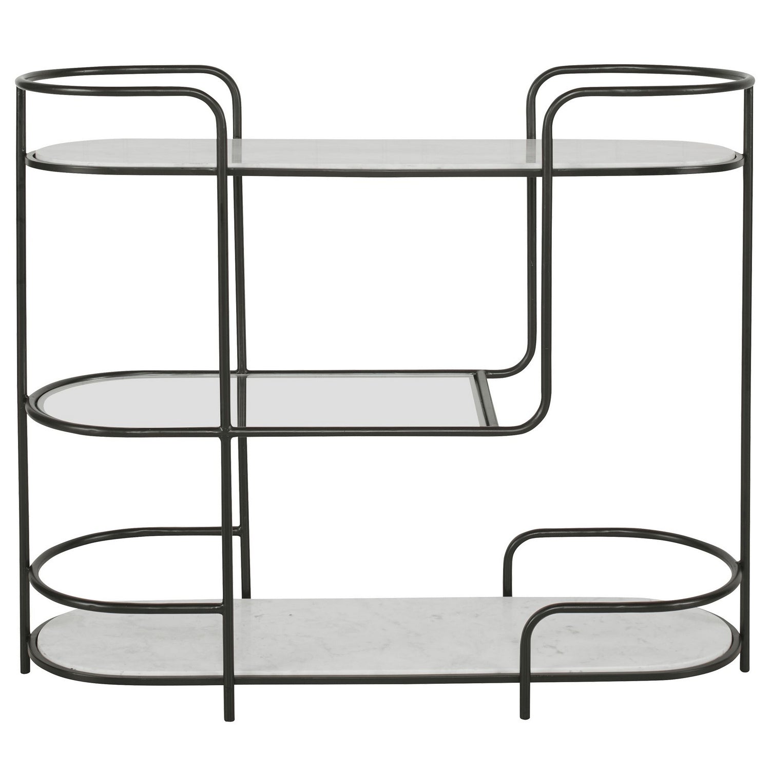 Uttermost - 25174 - Bar Console - Trolley Bar - Satin Black