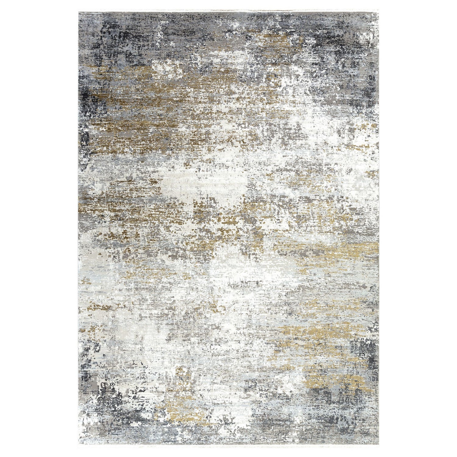 Uttermost - 71508-5 - Rug - Ulen - White, Charcoal, Saffron, Gray