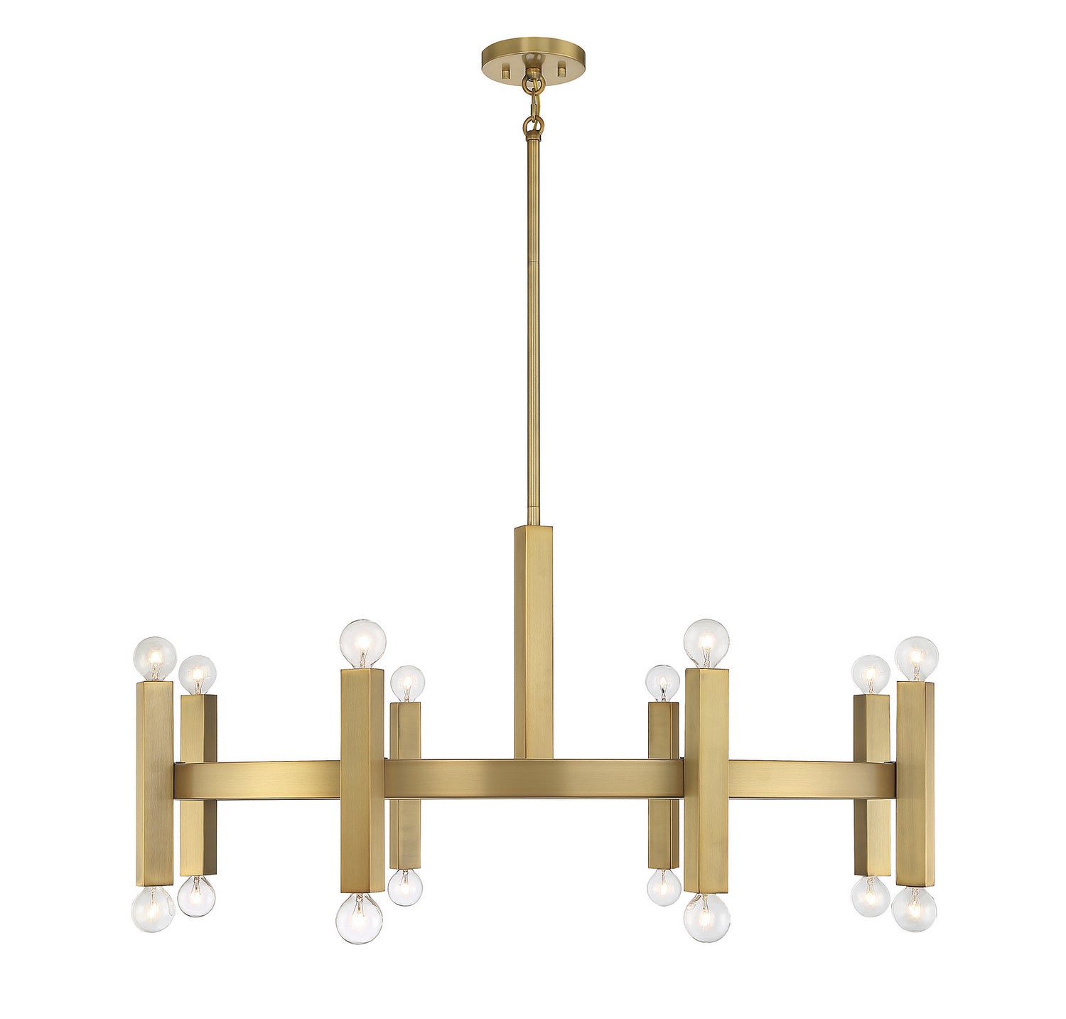 Meridian - M100103NB - 16 Light Chandelier - Natural Brass