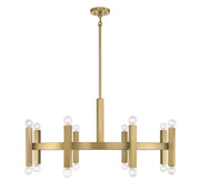Meridian - M100103NB - 16 Light Chandelier - Natural Brass