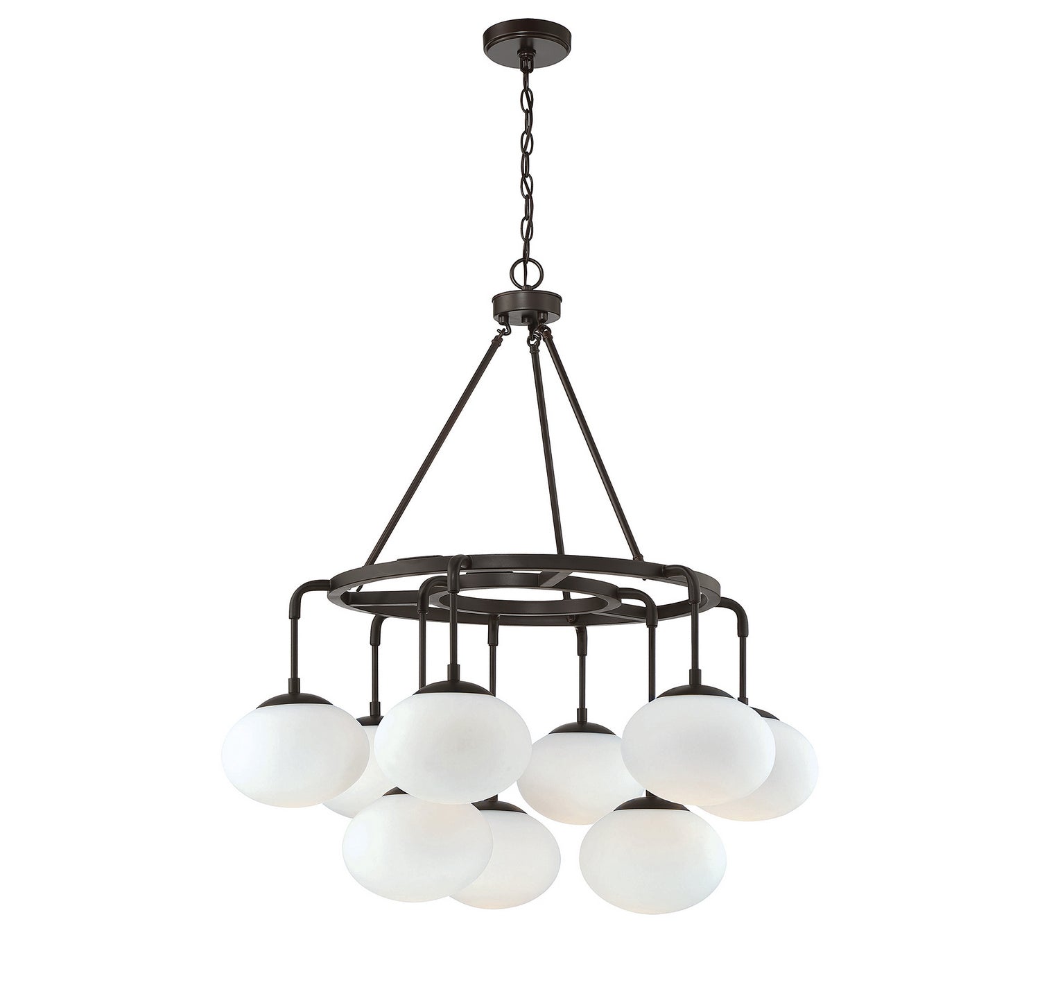 Meridian - M10098ORB - Nine Light Chandelier - Oil Rubbed Bronze