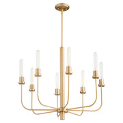 Quorum - 612-8-80 - Eight Light Chandelier - Sheridan - Aged Brass