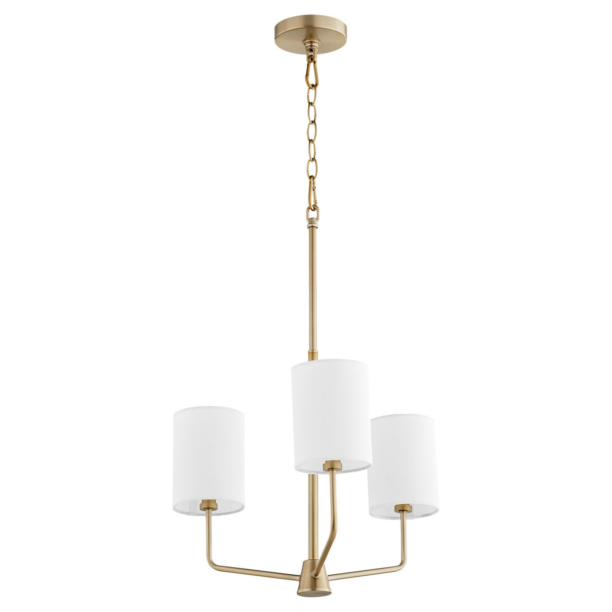 Quorum - 657-3-80 - Three Light Chandelier - Harmony - Aged Brass