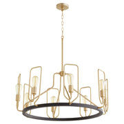 Quorum - 65-8-6980 - Eight Light Chandelier - Howe - Textured Black|Aged Brass