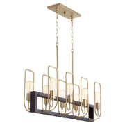 Quorum - 66-8-6980 - Eight Light Chandelier - Howe - Textured Black|Aged Brass