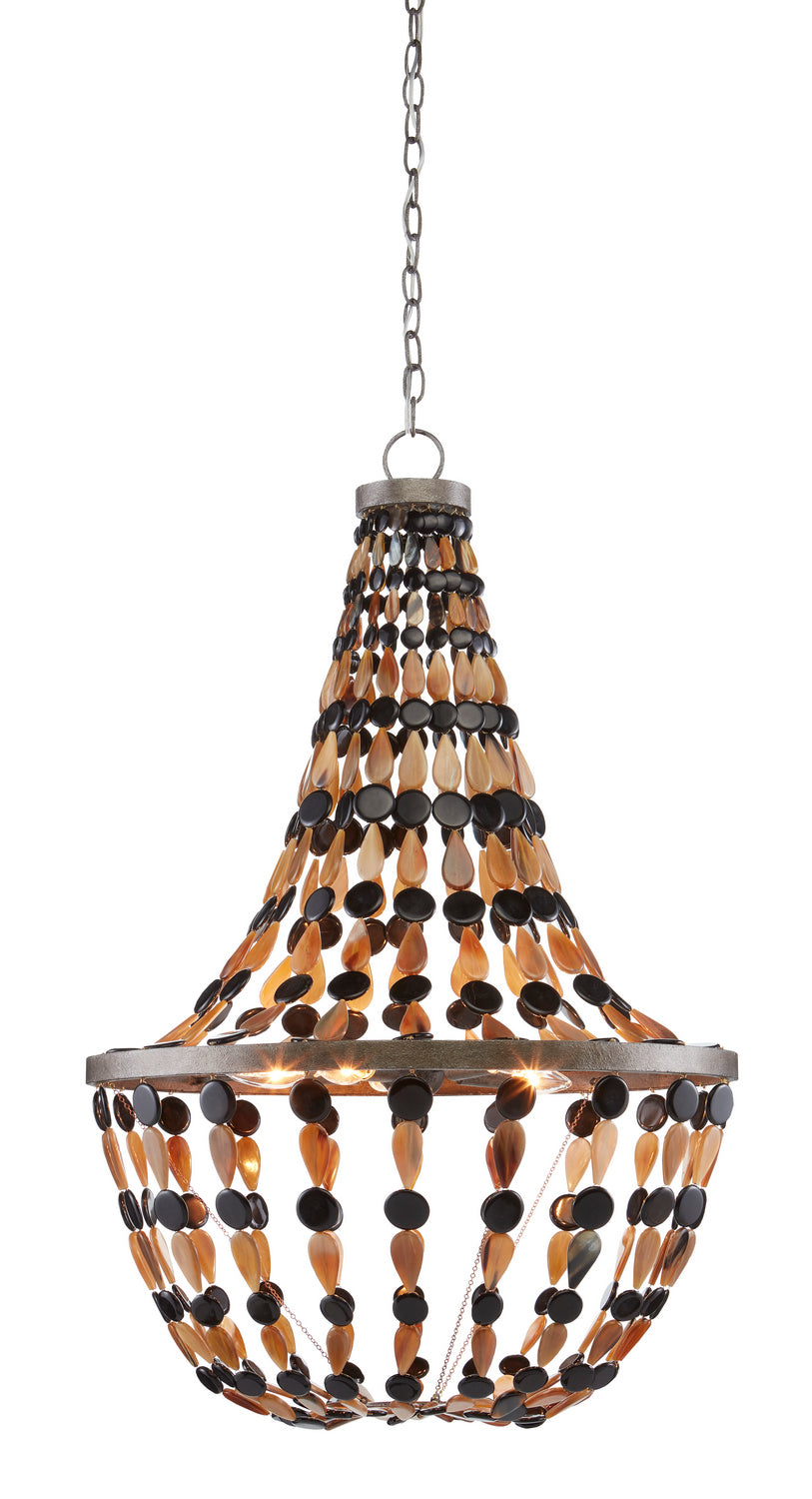 Currey and Company - 9000-0811 - Five Light Chandelier - Light Mole/Black/Natural