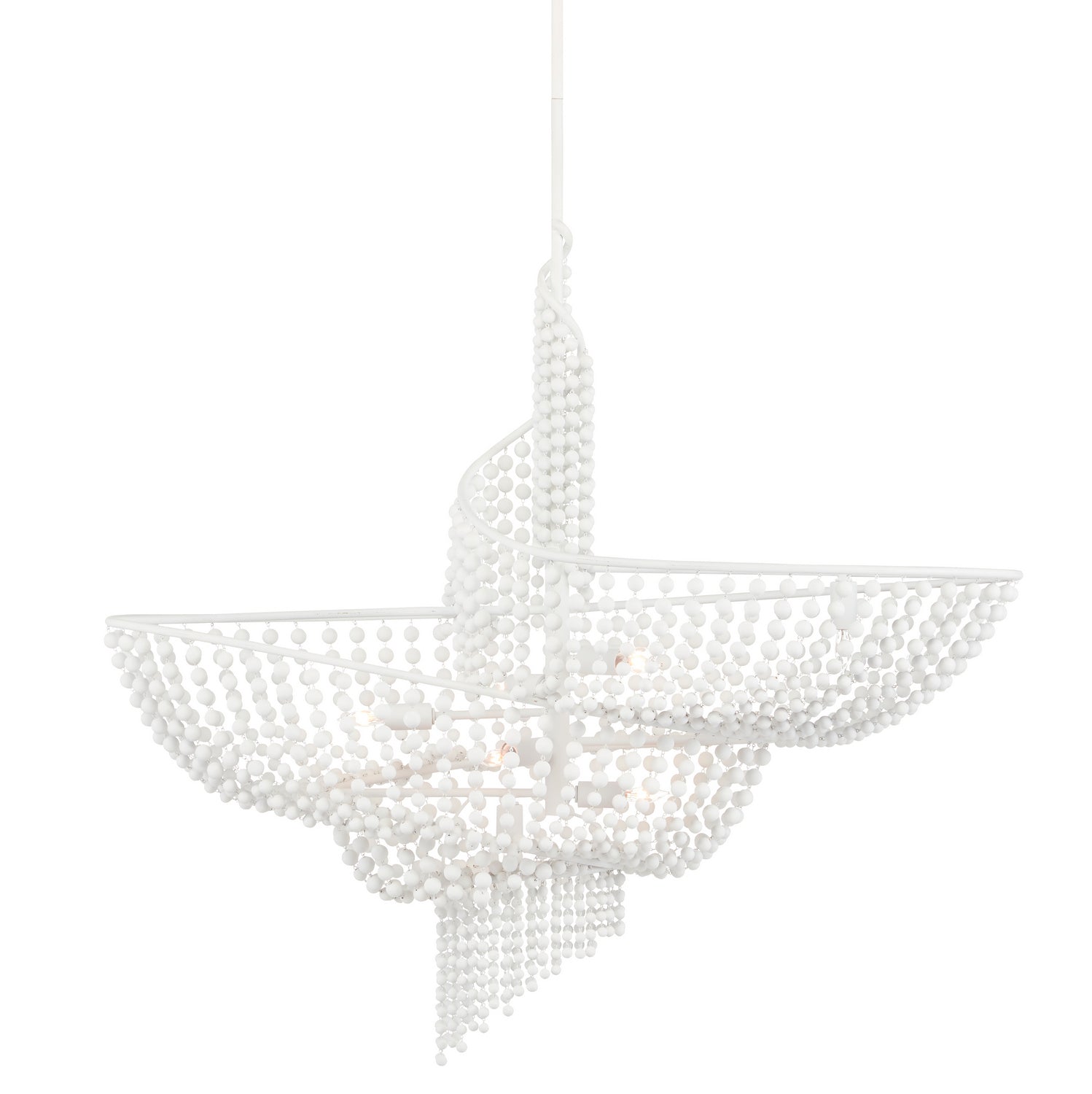 Currey and Company - 9000-0839 - Eight Light Chandelier - Gesso White