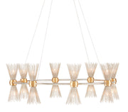 Currey and Company - 9000-0842 - 16 Light Chandelier - Contemporary Gold Leaf/Contemporary Silver Leaf