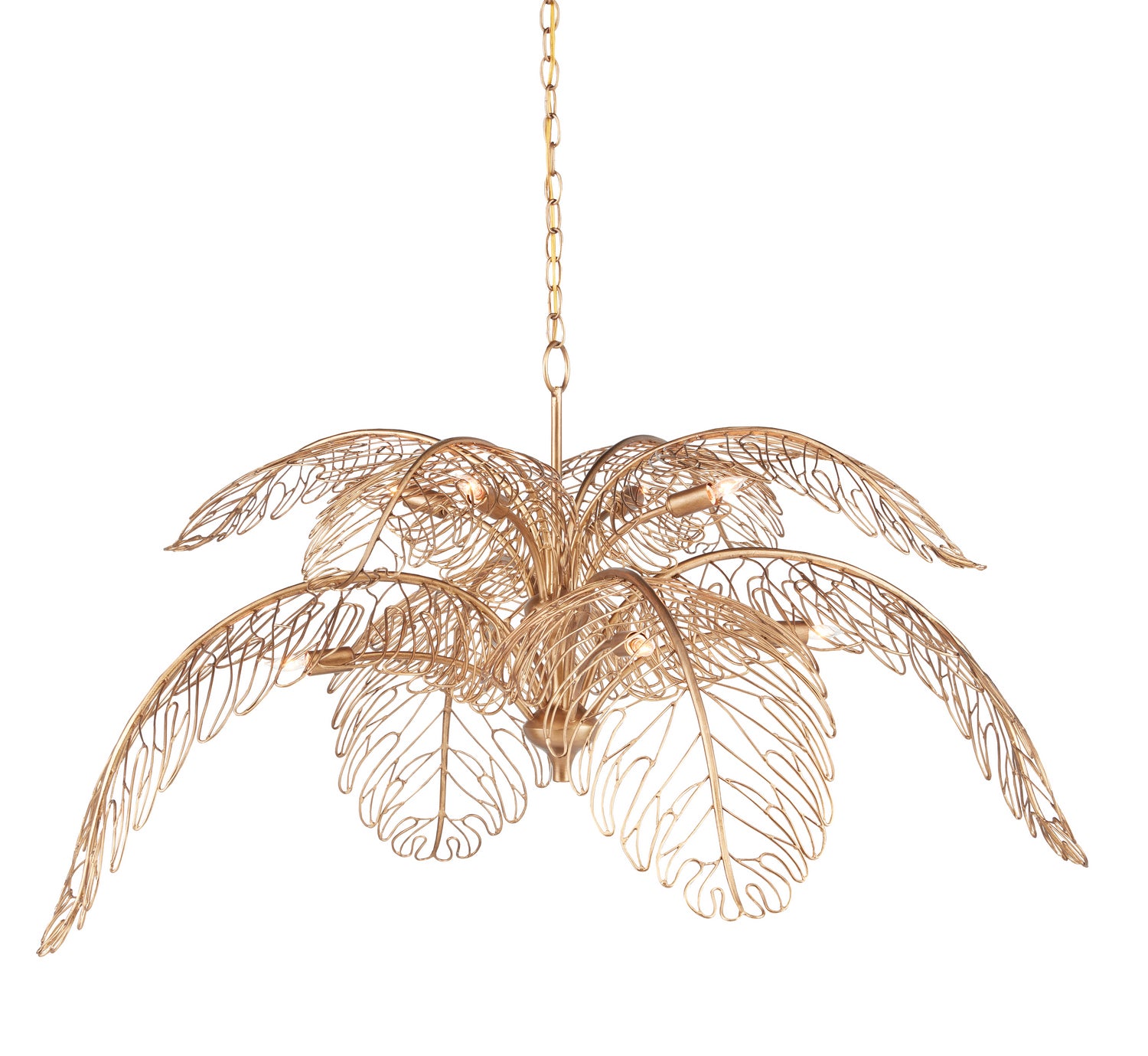 Currey and Company - 9000-0847 - Eight Light Chandelier - Brass