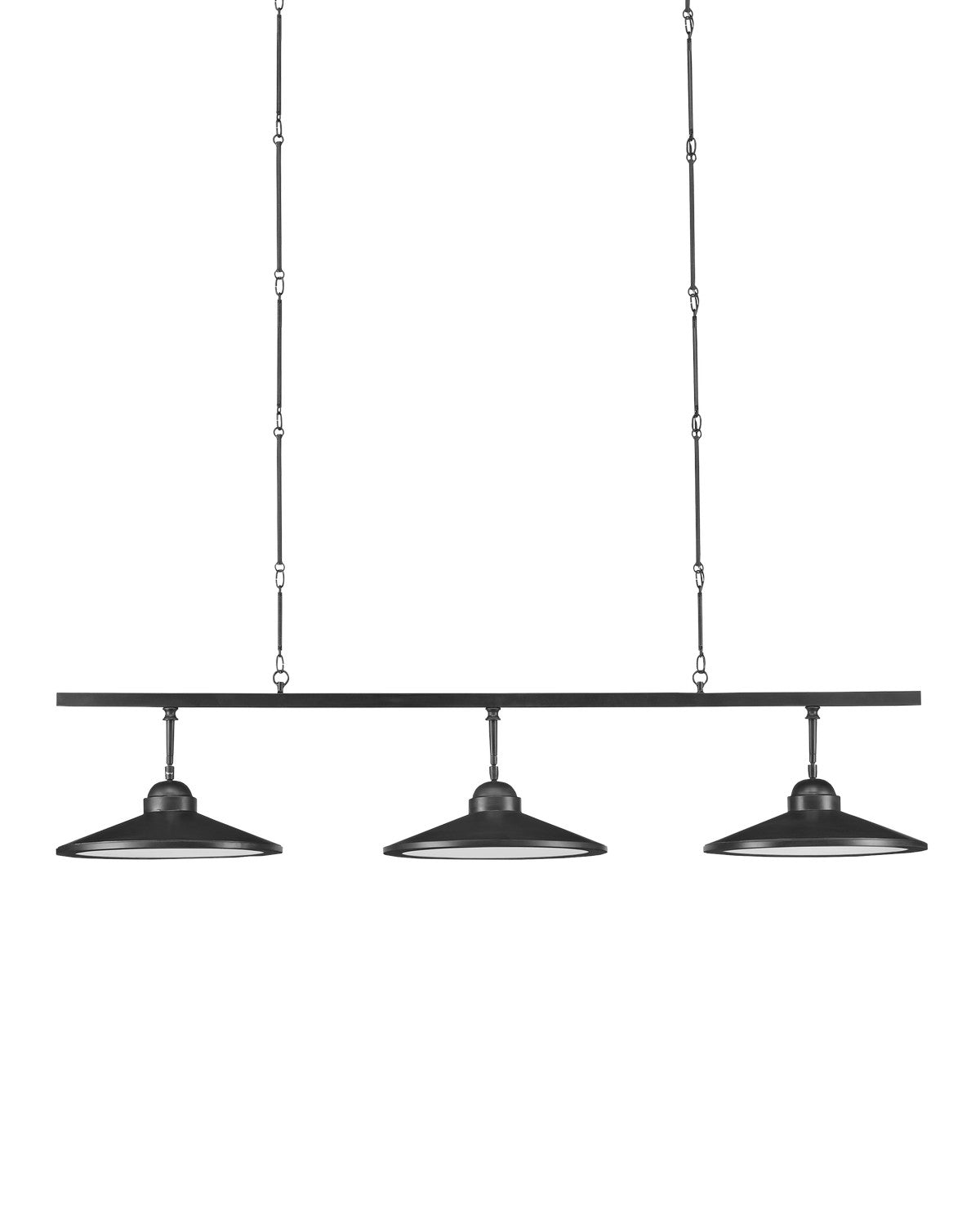 Currey and Company - 9000-0858 - Three Light Chandelier - Black Bronze/White