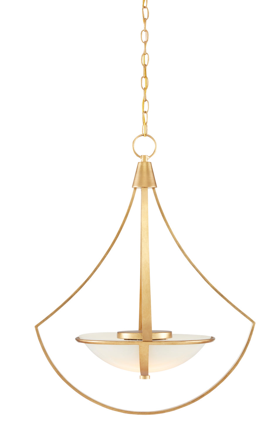 Currey and Company - 9000-0861 - One Light Chandelier - Contemporary Gold Leaf