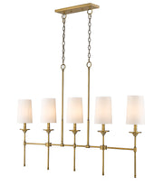 Z-Lite - 3033-5L-RB - Five Light Linear Chandelier - Emily - Rubbed Brass