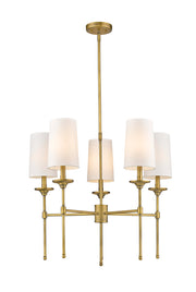 Z-Lite - 3033-5RB - Five Light Chandelier - Emily - Rubbed Brass