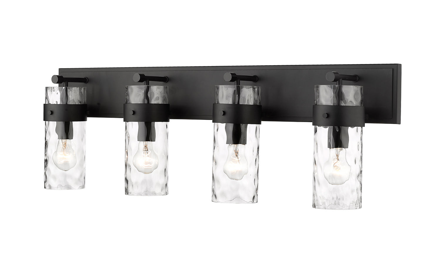 Z-Lite - 3035-4V-MB - Four Light Vanity - Fontaine - Matte Black