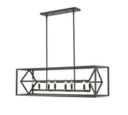 Z-Lite - 457-8L-MB - Eight Light Linear Chandelier - Euclid - Matte Black
