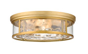 Z-Lite - 493F4-OBR - Four Light Flush Mount - Clarion - Olde Brass