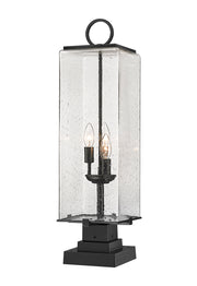 Z-Lite - 592PHBS-SQPM-BK - Three Light Outdoor Pier Mount - Sana - Black