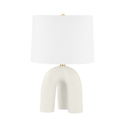 Hudson Valley - L1604-AGB/CSI - One Light Table Lamp - Mills Pond - Aged Brass/Satin Ivory