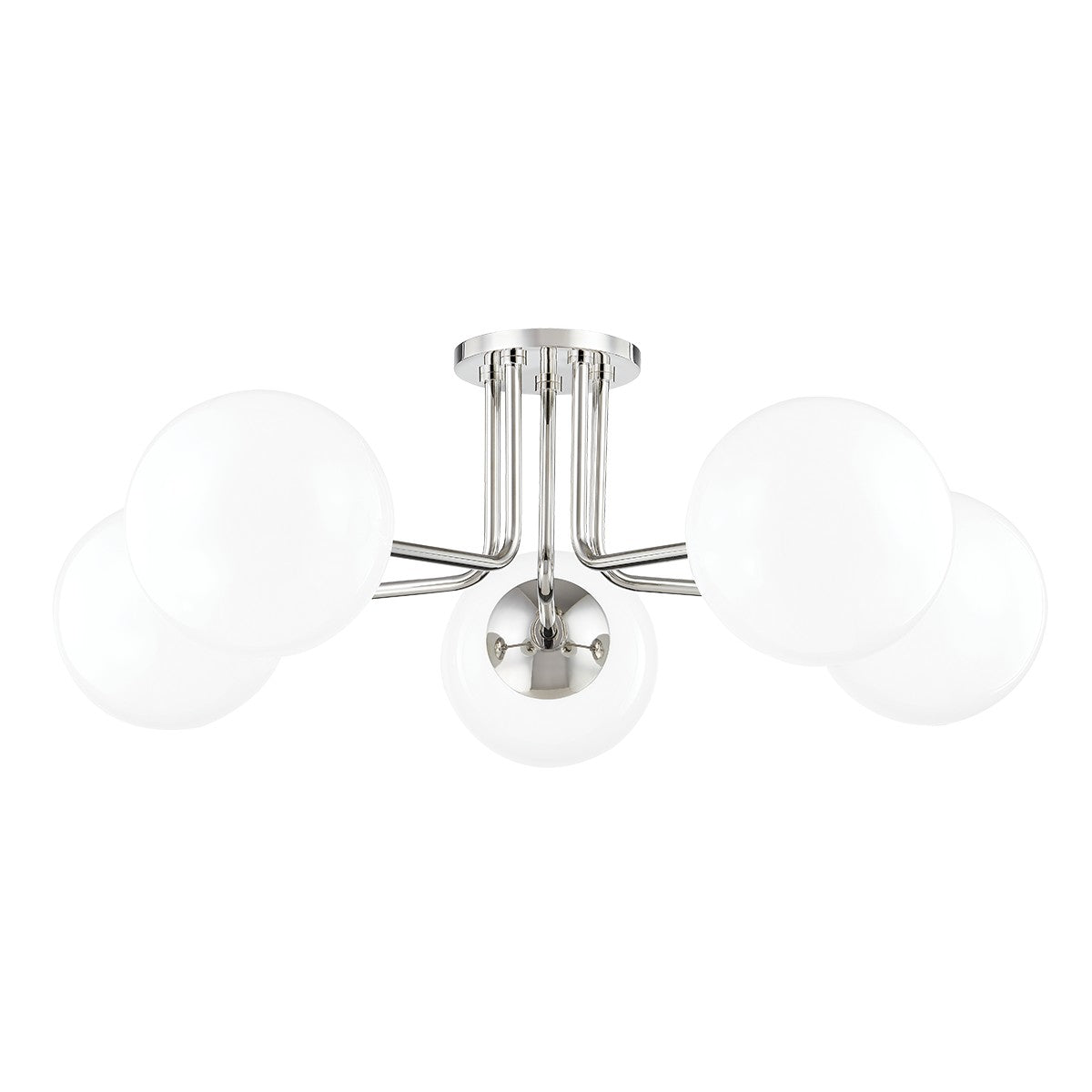 Mitzi - H105605-PN - Five Light Semi Flush Mount - Stella - Polished Nickel