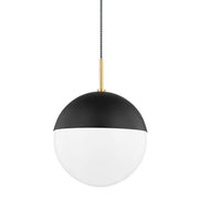 Mitzi - H344701L-AGB/BK - One Light Pendant - Renee - Aged Brass/Black