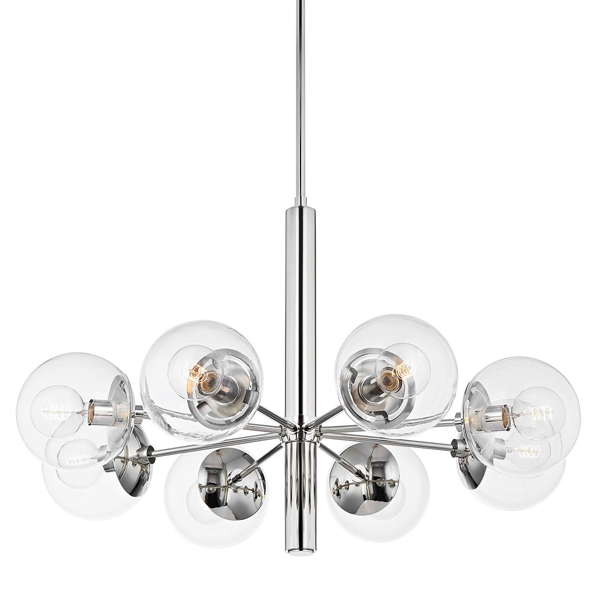 Mitzi - H503808-PN - Eight Light Chandelier - Meadow - Polished Nickel
