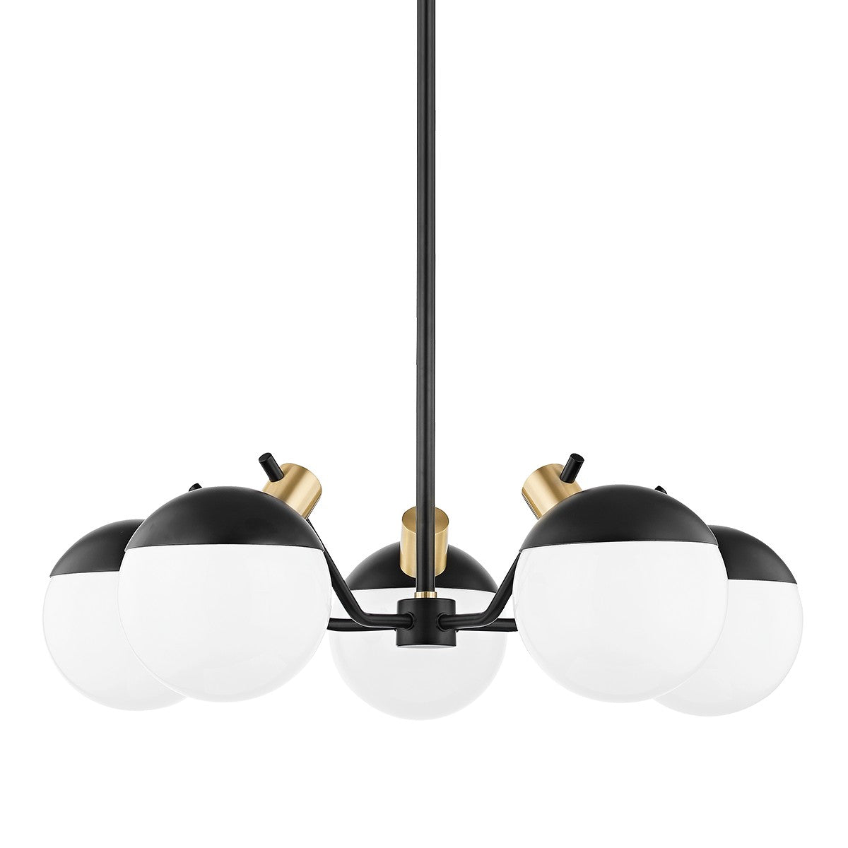 Mitzi - H573805-AGB/SBK - LED Chandelier - Miranda - Aged Brass/Soft Black
