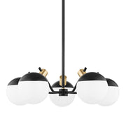 Mitzi - H573805-AGB/SBK - LED Chandelier - Miranda - Aged Brass/Soft Black