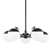 Mitzi - H573805-PN/SBK - LED Chandelier - Miranda - Polished Nickel/Soft Black