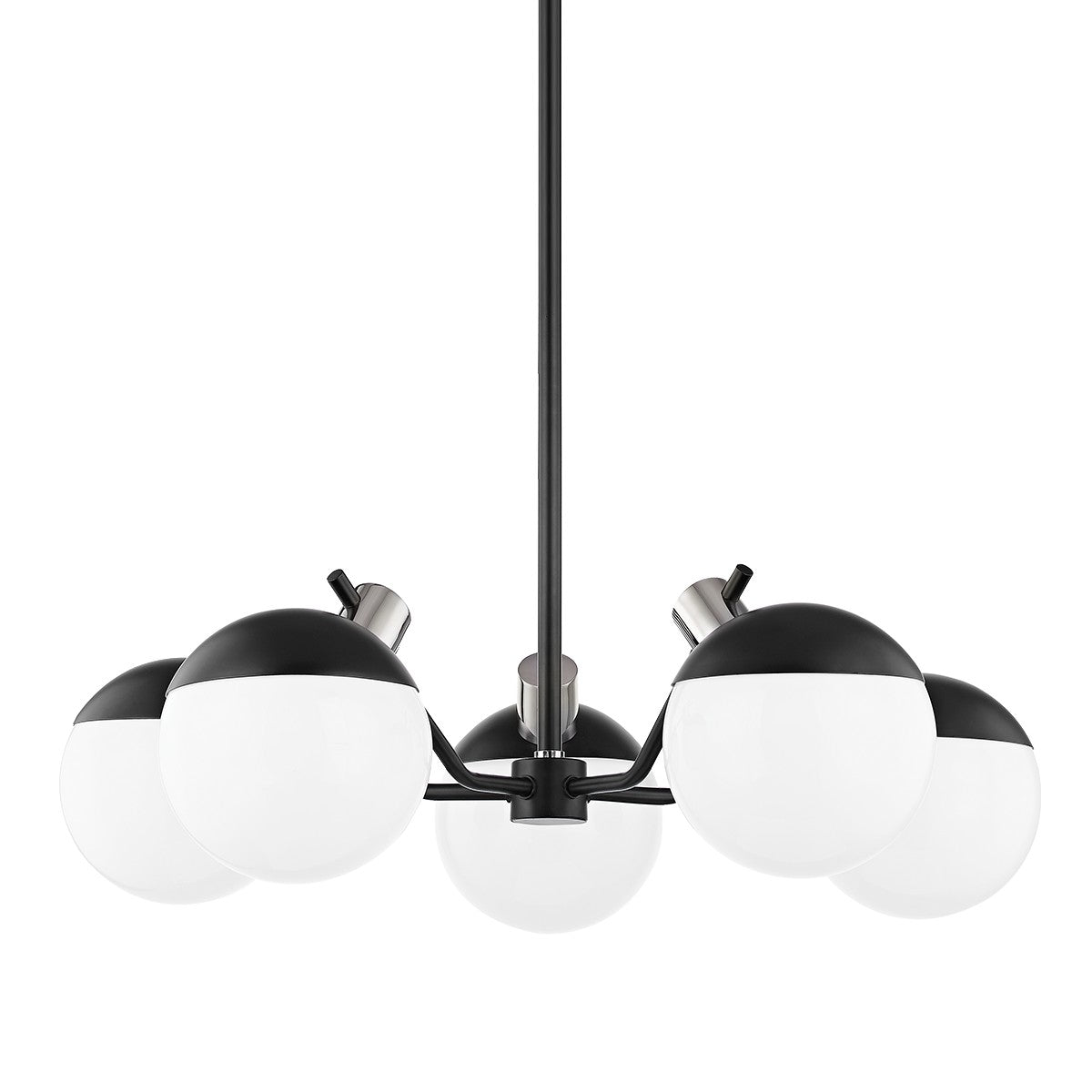 Mitzi - H573805-PN/SBK - LED Chandelier - Miranda - Polished Nickel/Soft Black