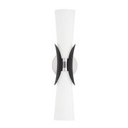 Troy Lighting - B2102-PN/SBK - Two Light Wall Sconce - Muncie - Polished Nickel/Soft Black