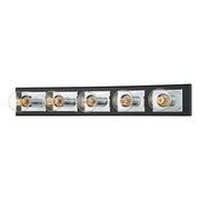 Troy Lighting - B3545-PC/SBK - Five Light Bath Bracket - Runyan - Polished Chrome/Soft Black