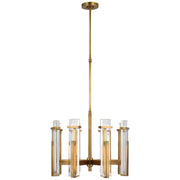Visual Comfort Signature - S 5911HAB-CG - LED Chandelier - Malik - Hand-Rubbed Antique Brass