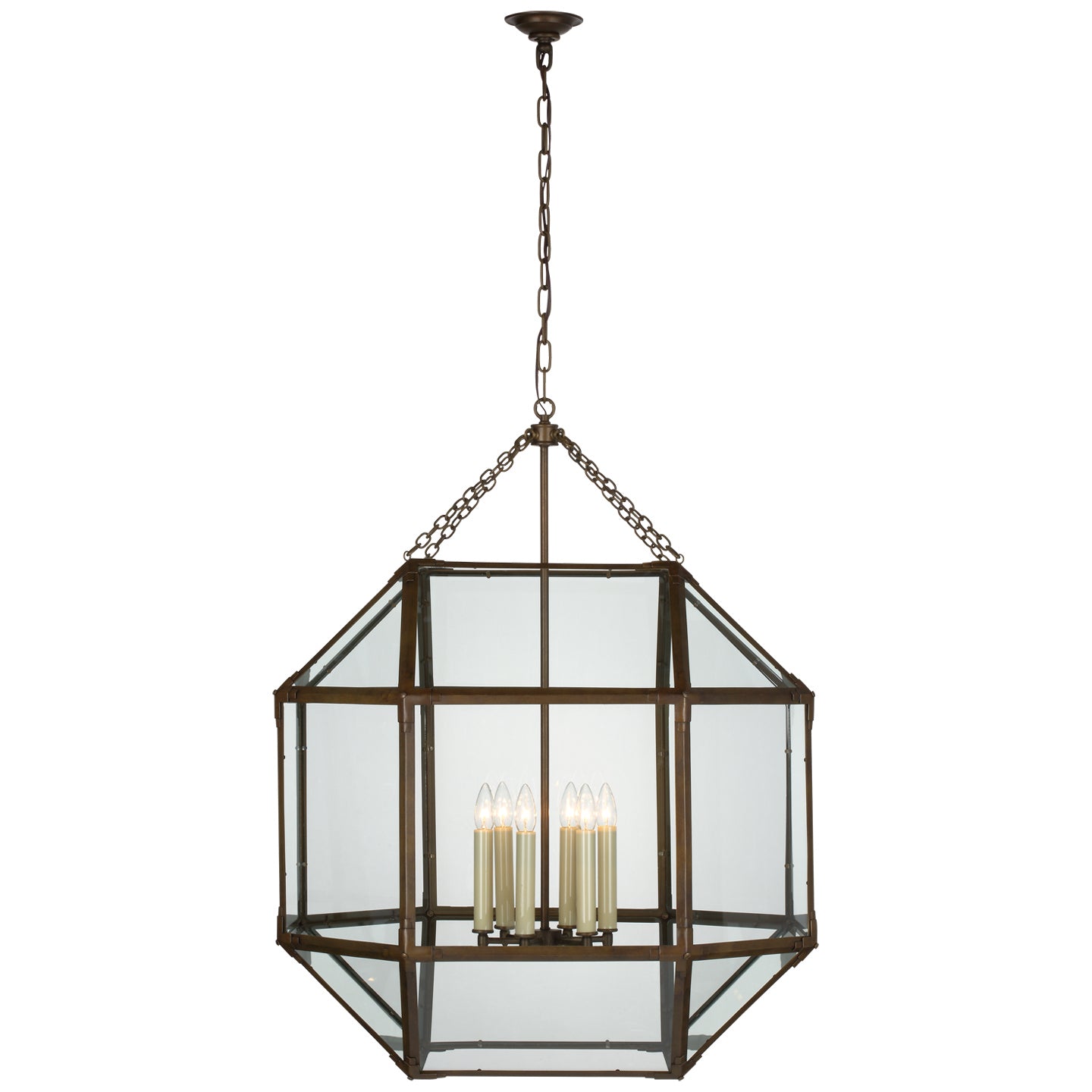 Visual Comfort Signature - SK 5034AZ-CG - LED Lantern - Morris - Antique Zinc