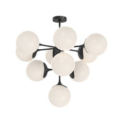 Alora - CH505335MBOP - Ten Light Chandelier - Nouveau - Matte Black/Opal Matte Glass