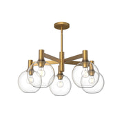 Alora - CH506129AGCL - Five Light Chandelier - Castilla - Aged Gold/Clear Glass