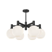 Alora - CH506230MBOP - Six Light Chandelier - Castilla - Matte Black/Opal Matte Glass