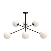 Alora - CH549640MBOP - Six Light Chandelier - Cassia - Matte Black/Opal Matte Glass