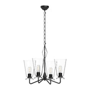 Alora - CH570423MBCL - Four Light Chandelier - Salem - Clear Glass/Matte Black