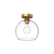 Alora - FM506210AGCL - One Light Flush Mount - Castilla - Aged Gold/Clear Glass