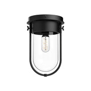 Alora - FM539008MBCL - One Light Flush Mount - Cyrus - Clear Glass/Matte Black