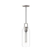 Alora - PD401505BNCL - One Light Pendant - Soji - Brushed Nickel/Clear Glass