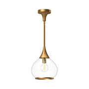 Alora - PD524110AGCL - One Light Pendant - Hazel - Aged Gold/Clear Glass